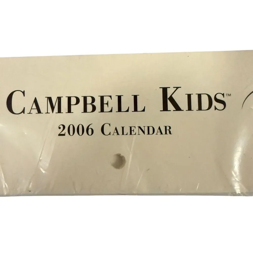 2006 Campbell Kids Wall Calendar Vintage Optimist Artwork 12 Months Advertising